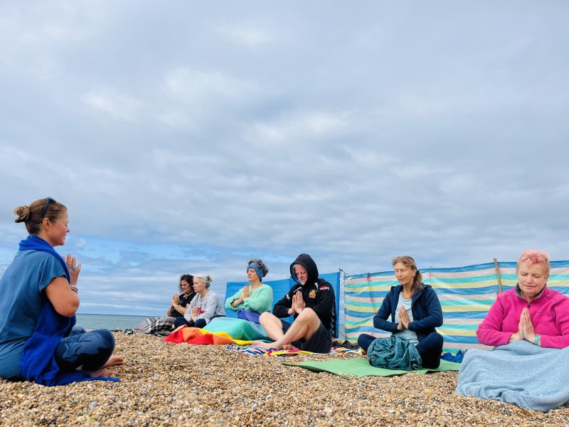Francesa Yogini Beach Yoga Teacher Group Dorset
