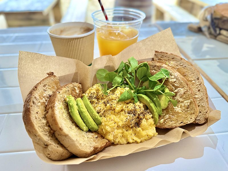 Chesil Beach Cafe Abbotsbury Dorset Scrambled Eggs Breakfast