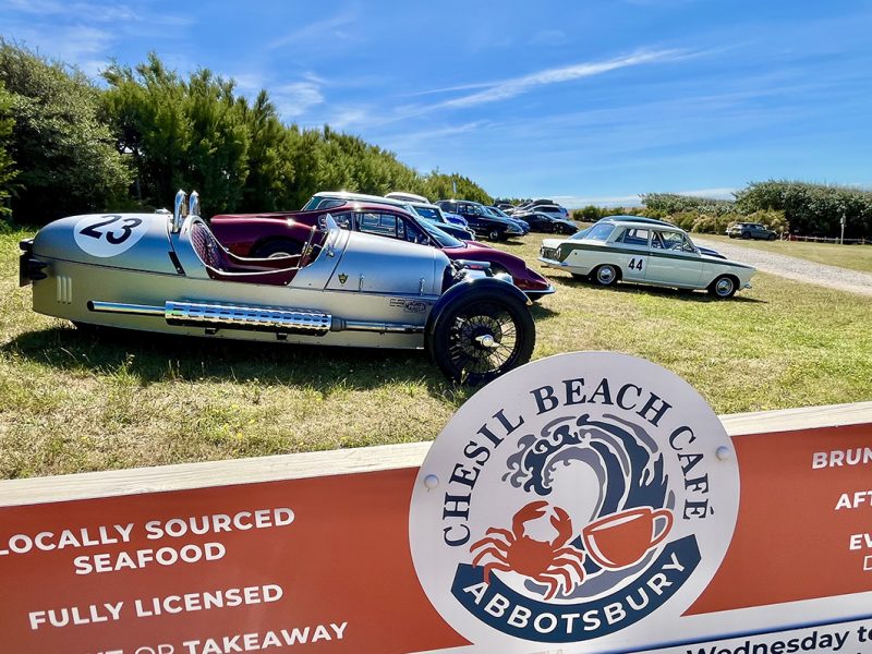 Dorset Beach Classic Car Club Meet Venue Sea